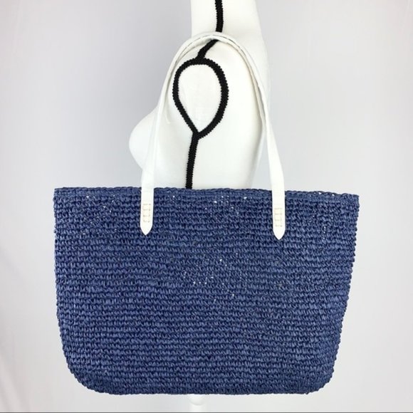 INC 4th of July summer straw tote handbag - Picture 2 of 6